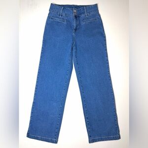 SideFeel Women's Wide Leg Blue Jeans Size- 8